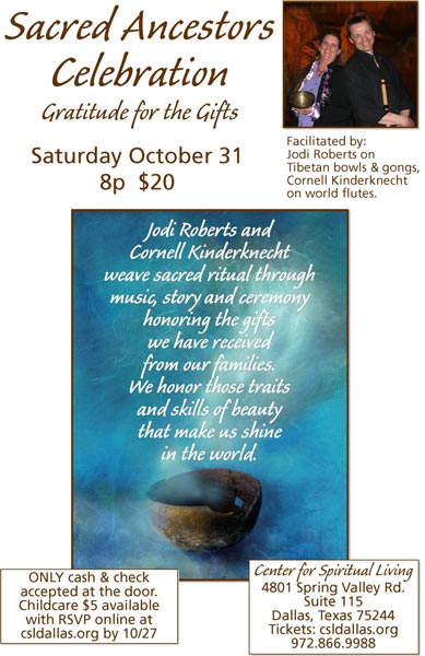 Sacred Ancestor Celebration - Oct 31, 2009 - Jodi Roberts and Cornell Kinderknecht