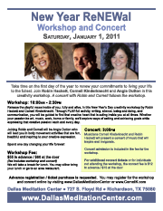 New Year's Day Workshop and Concert with Cornell Kinderknecht and Robin Hackett