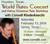 Houston World Flutes Concert and Workshop with Cornell Kinderknecht - February 13, 2016